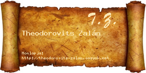 Theodorovits Zalán névjegykártya