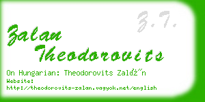 zalan theodorovits business card